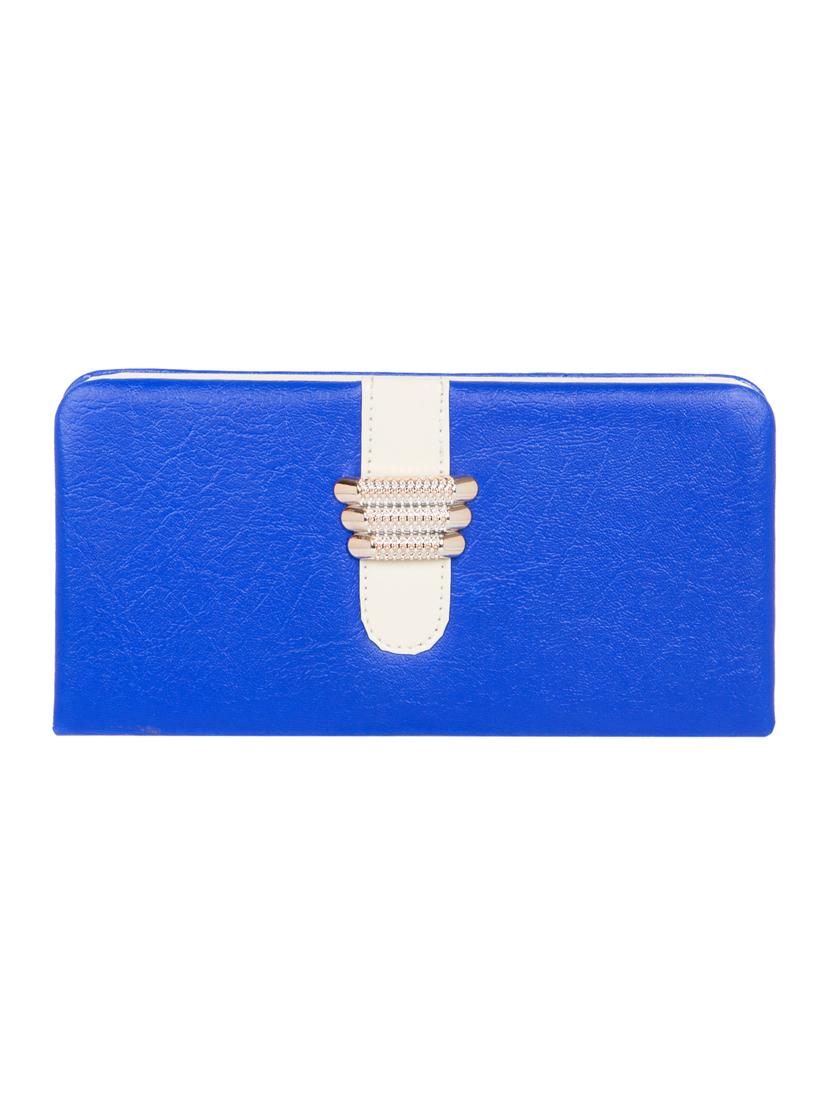 blue leatherette (pu) regular clutch - 11100409 - Zoom Image - 1
