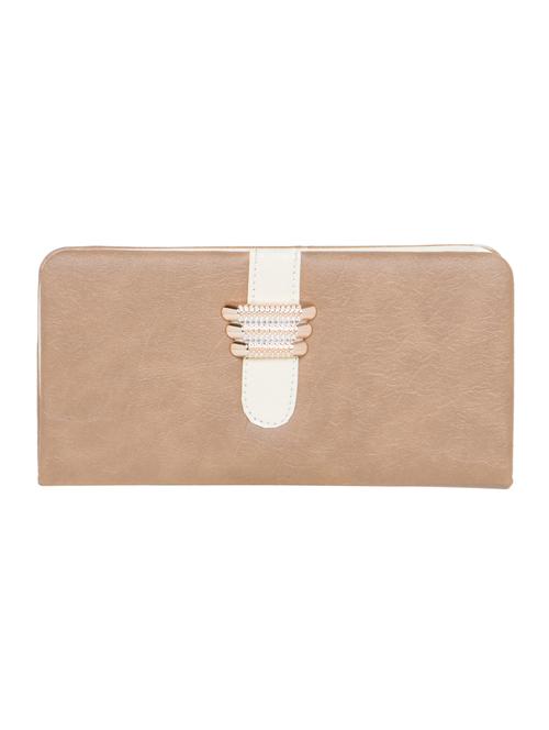 beige leatherette clutch - 11100410 - Standard Image - 1