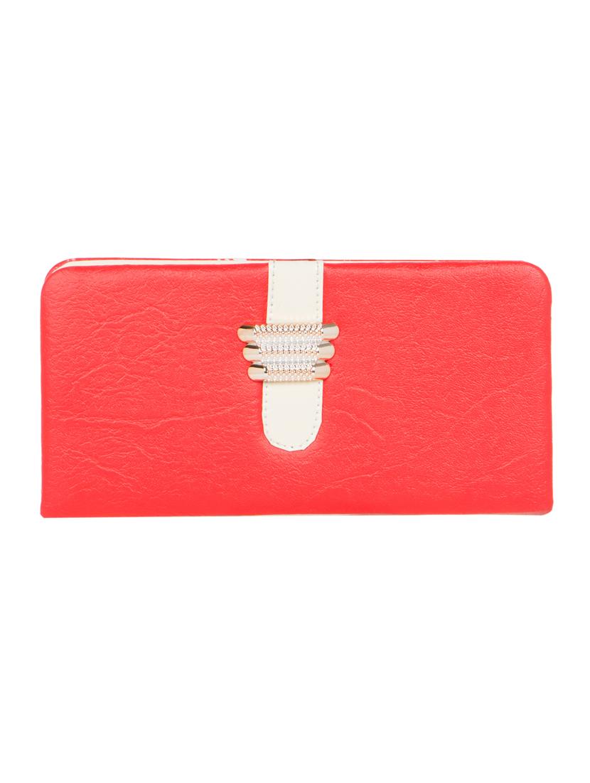 red leatherette clutch - 11100411 - Zoom Image - 1
