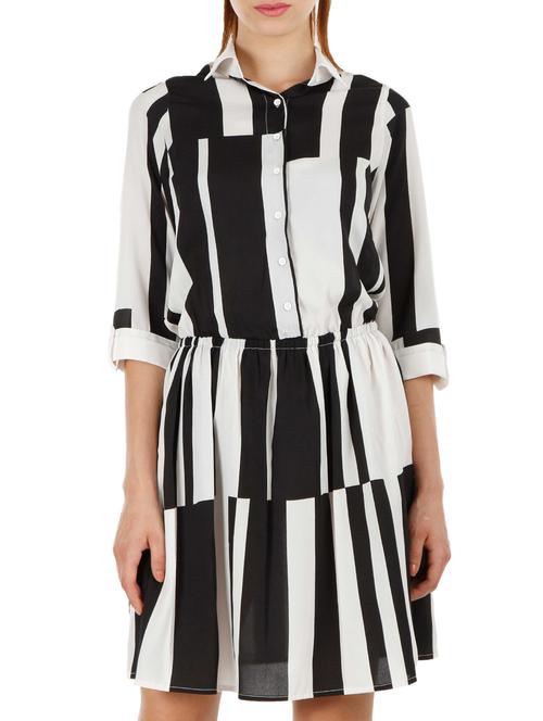Color Block quarter sleeve shirt dress - 1110999 - Very Small Image - 1