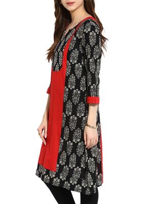 multicolor cotton a-line kurta - 11114593 - Standard Image - 2