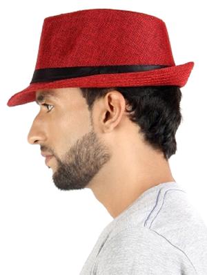 red cotton blend hat - 11118276 - Standard Image - 2