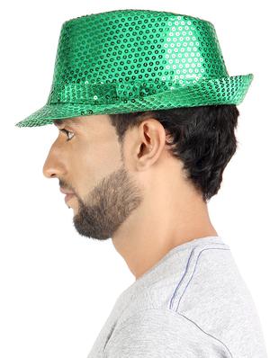 green cotton blend hat - 11118284 - Standard Image - 2