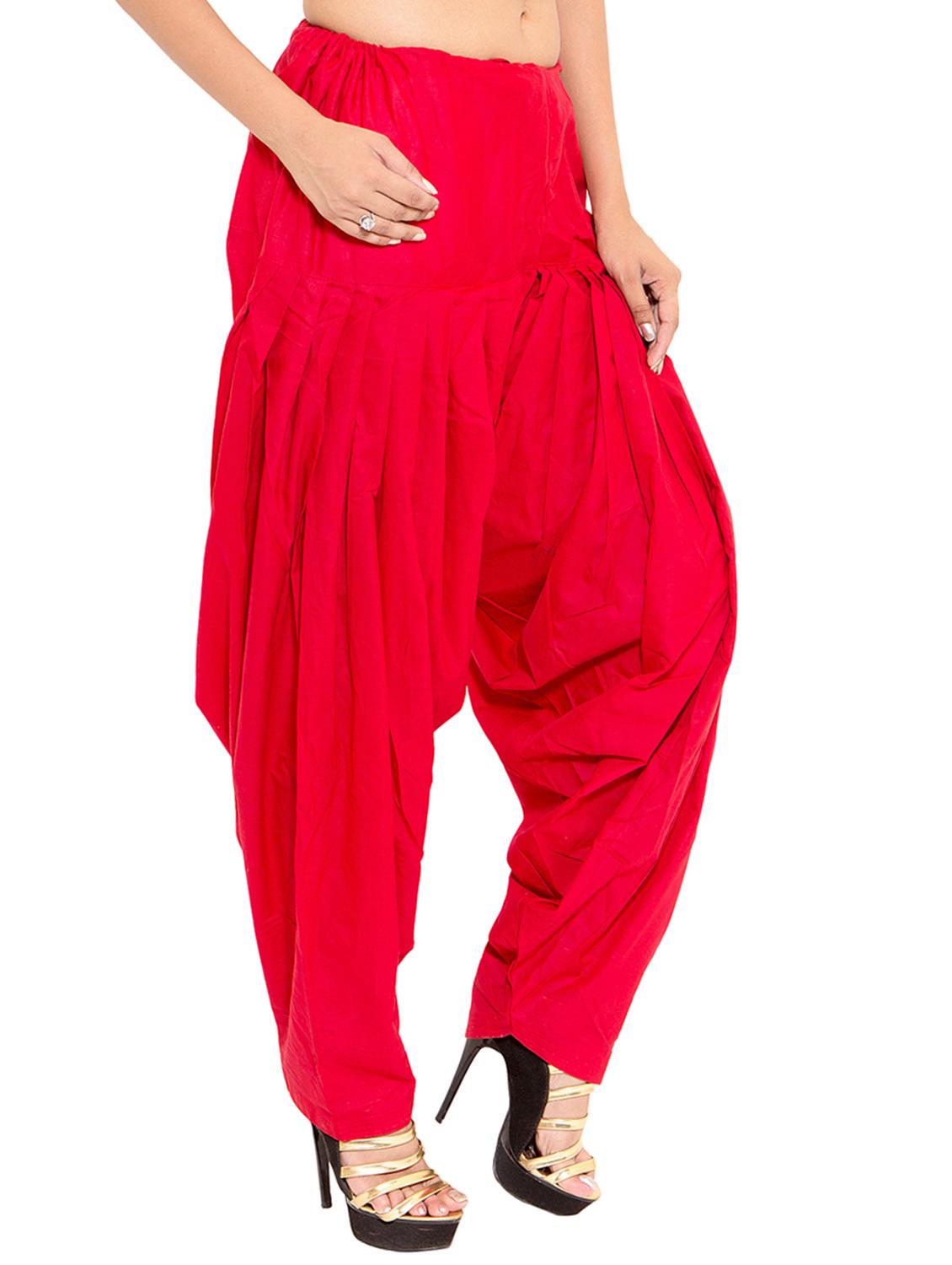 red cotton patiyala salwars - 11120023 - Zoom Image - 6