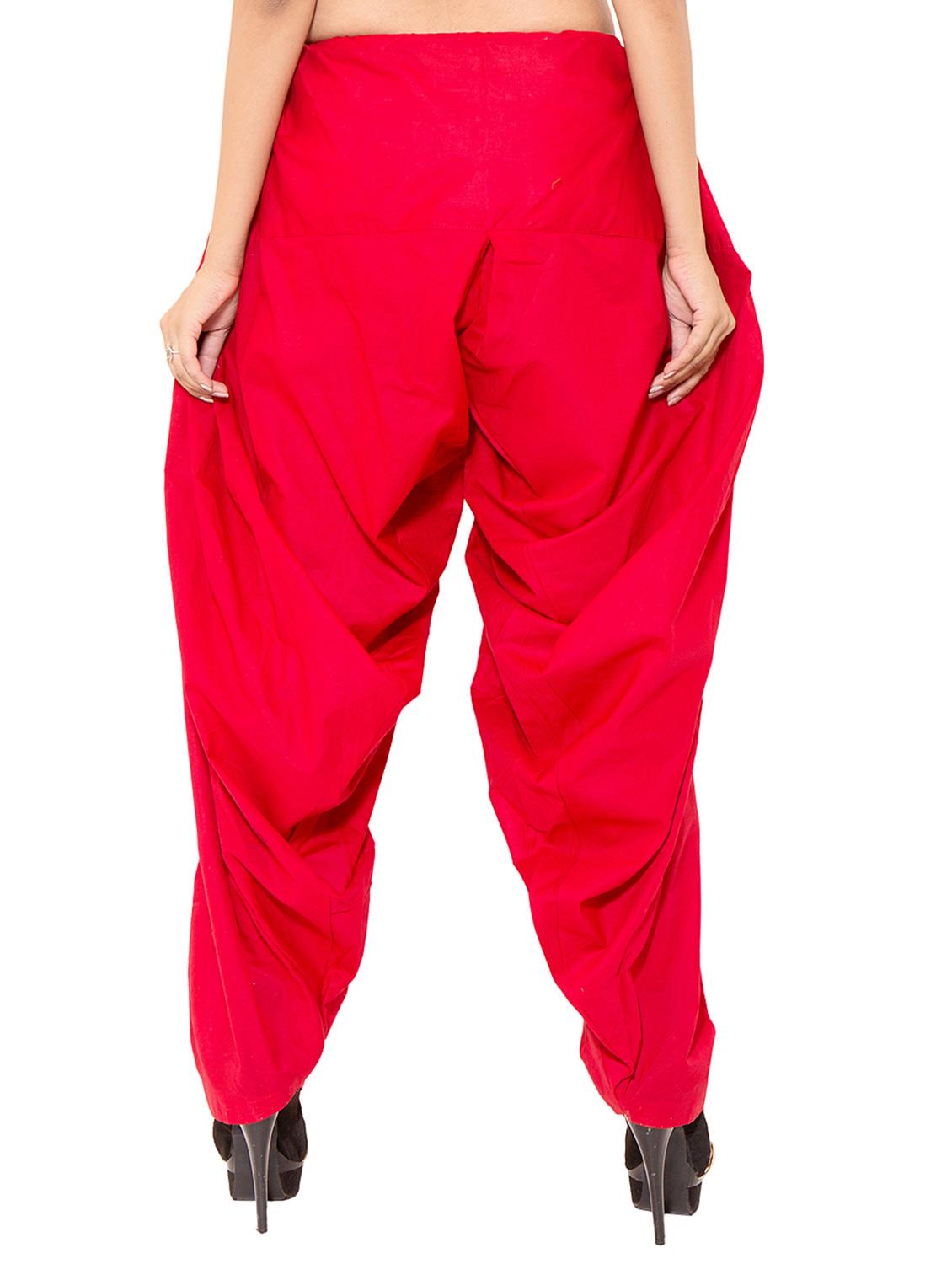 red cotton patiyala salwars - 11120023 - Zoom Image - 7