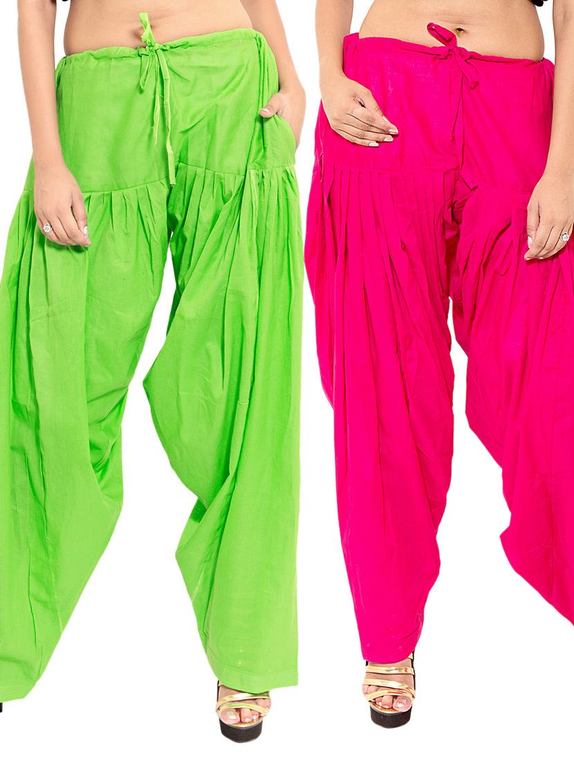 multi colored cotton combo salwars - 11120025 - Zoom Image - 1