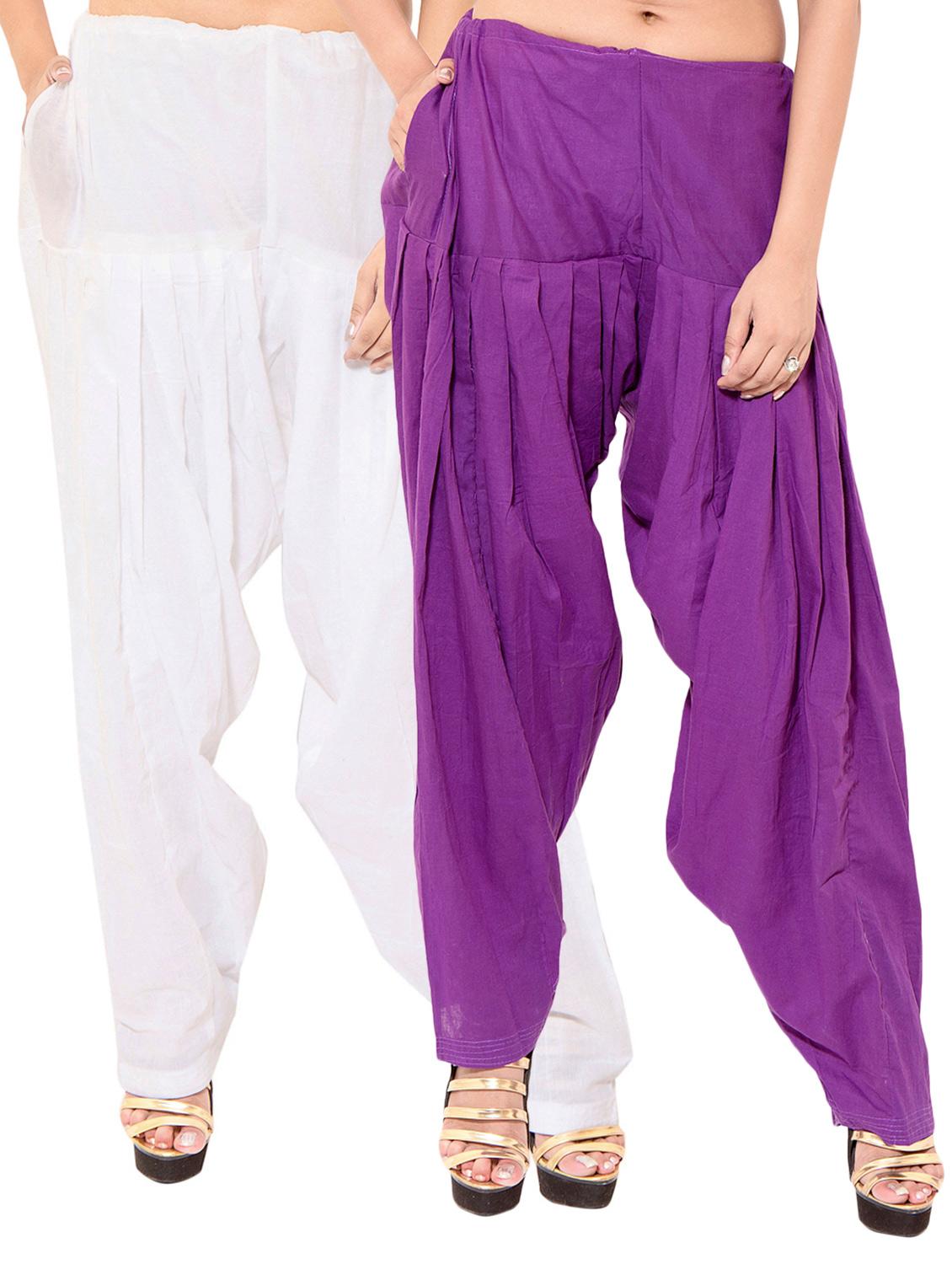 multi colored cotton combo salwars - 11120047 - Zoom Image - 1