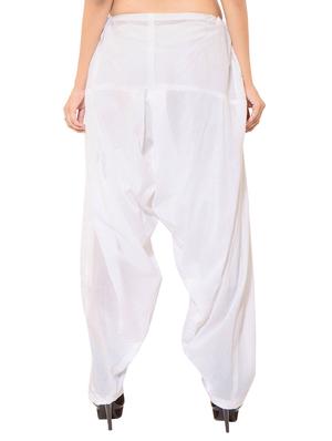 white cotton patiyala salwars - 11120048 - Standard Image - 4