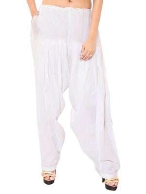white rayon patiyala salwars - 11120107 - Standard Image - 5