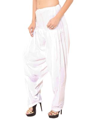 white rayon patiyala salwars - 11120107 - Standard Image - 6