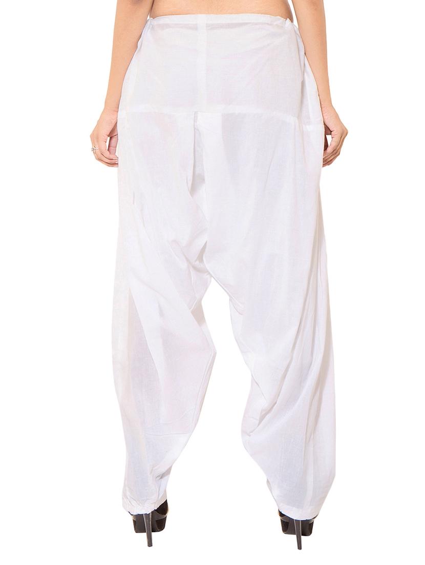 white rayon patiyala salwars - 11120107 - Zoom Image - 7