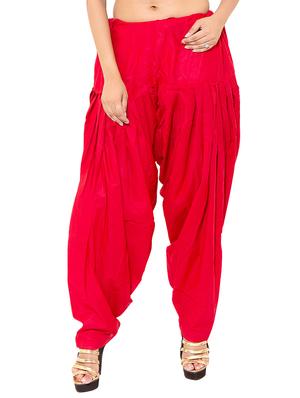 red rayon patiyala salwars - 11120127 - Standard Image - 5