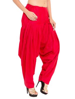 red rayon patiyala salwars - 11120127 - Standard Image - 6