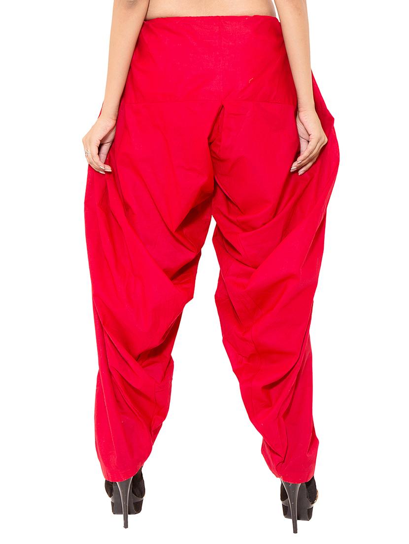 red rayon patiyala salwars - 11120127 - Zoom Image - 7