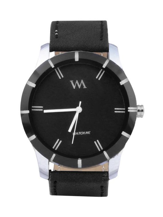 black leather wrist watch - 11123069 - Zoom Image - 2