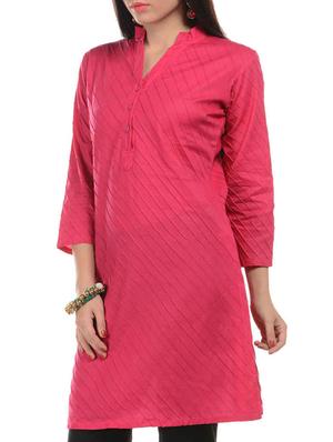 pink cotton kurta - 11123323 - Standard Image - 2