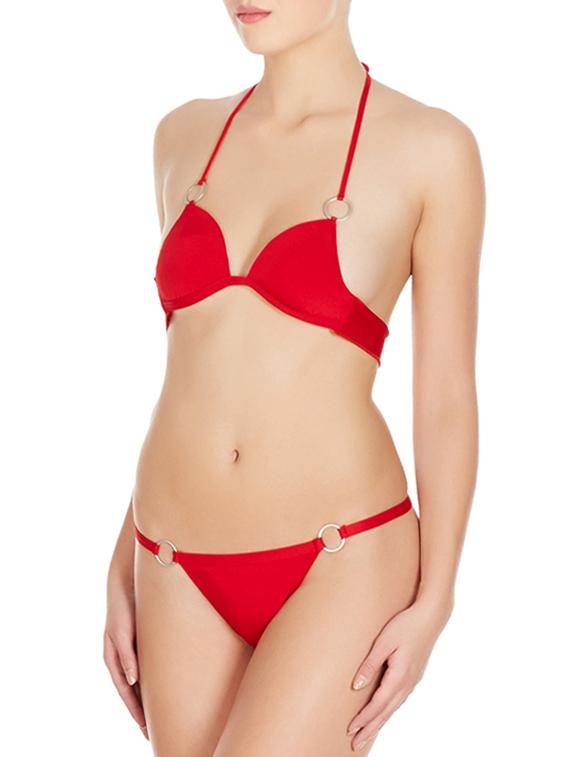 red polyester bras and panty set - 11127964 - Zoom Image - 2