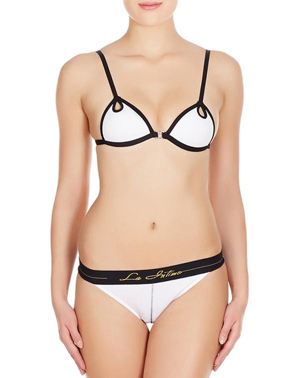 white cotton bras and panty set - 11128093 - Zoom Image - 1