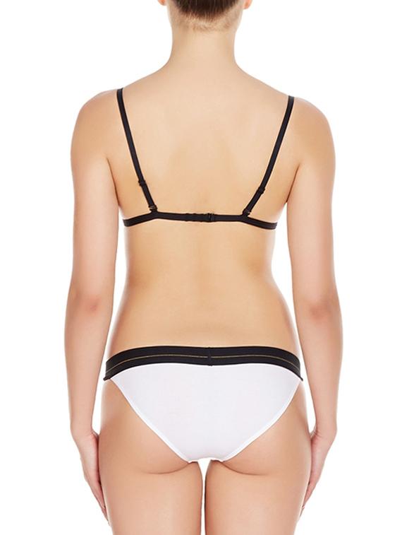 white cotton bras and panty set - 11128093 - Zoom Image - 3