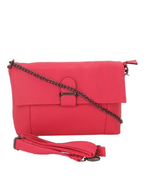 pink leatherette textured sling bag - 11131417 -  Standard Image - 0