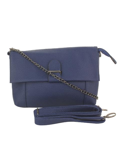 blue solid regular sling bag - 11131418 -  Standard Image - 0