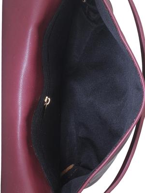 wine red leatherette sling bag - 11131424 - Standard Image - 3