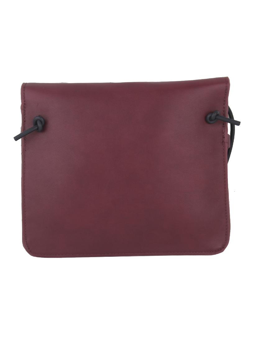 wine red leatherette sling bag - 11131424 - Zoom Image - 2