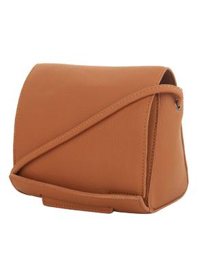 brown leatherette sling bag - 11131436 - Standard Image - 5