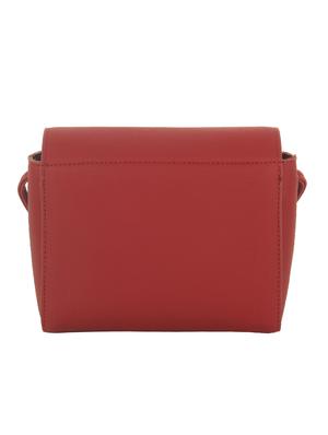 maroon leatherette sling bag - 11131437 - Standard Image - 2
