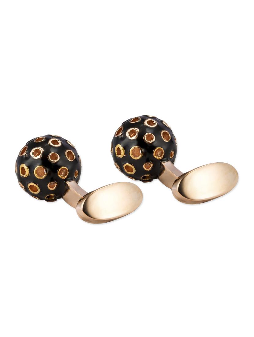 black metal cufflink - 11132389 - Zoom Image - 2