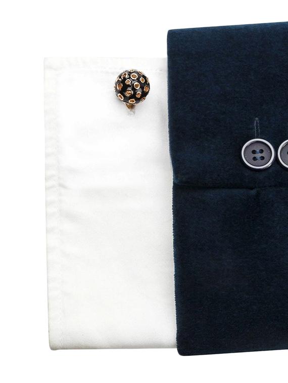 black metal cufflink - 11132389 - Zoom Image - 3