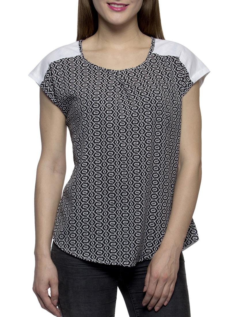 black polyester regular top