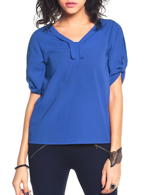 panel detail polyester top - 11145229 - Standard Image - 1