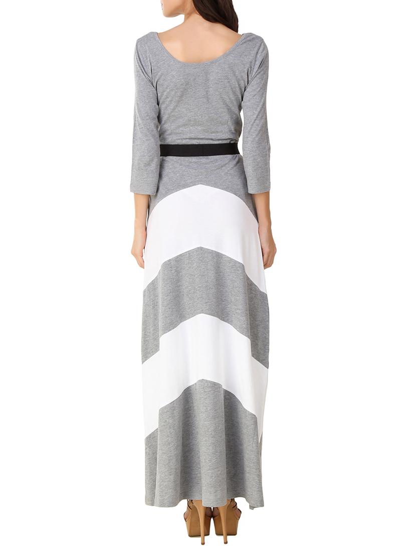 scoop neck belted maxi dress - 11149857 - Zoom Image - 3