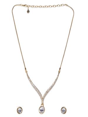 gold metal short necklace - 11150705 - Standard Image - 2