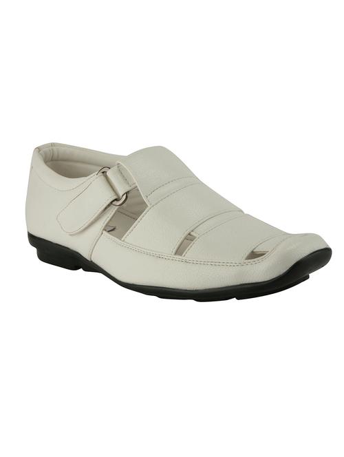 white leatherette floater - 11153103 - Standard Image - 1