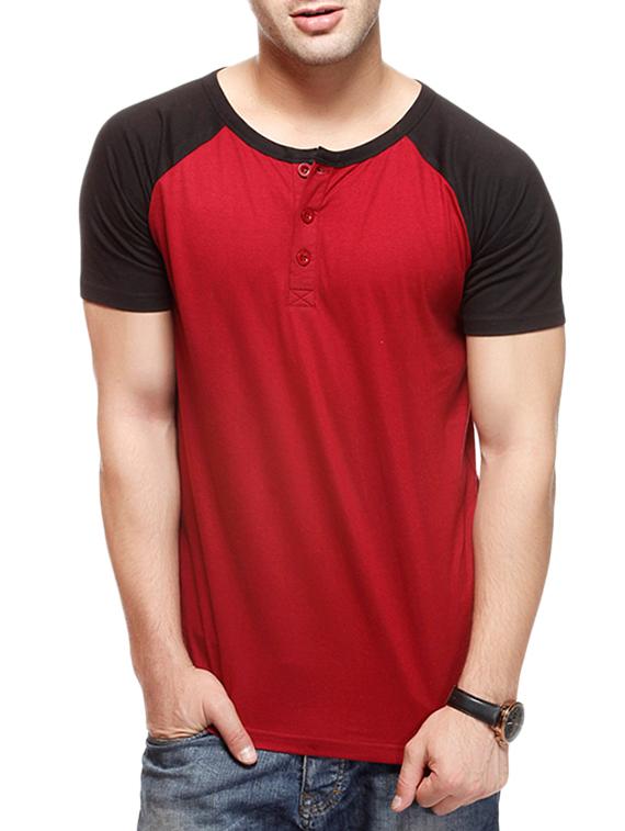 red cotton raglan tshirt - 11154527 - Zoom Image - 1
