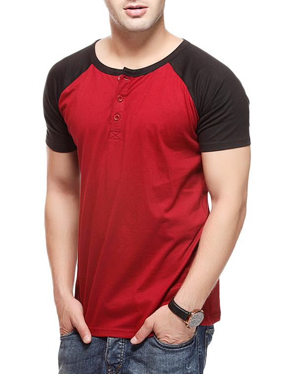 red cotton raglan tshirt - 11154527 - Zoom Image - 2