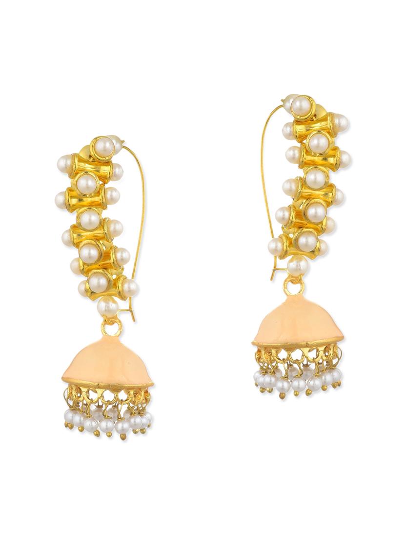 peach pearls balli earring - 11154927 - Zoom Image - 1