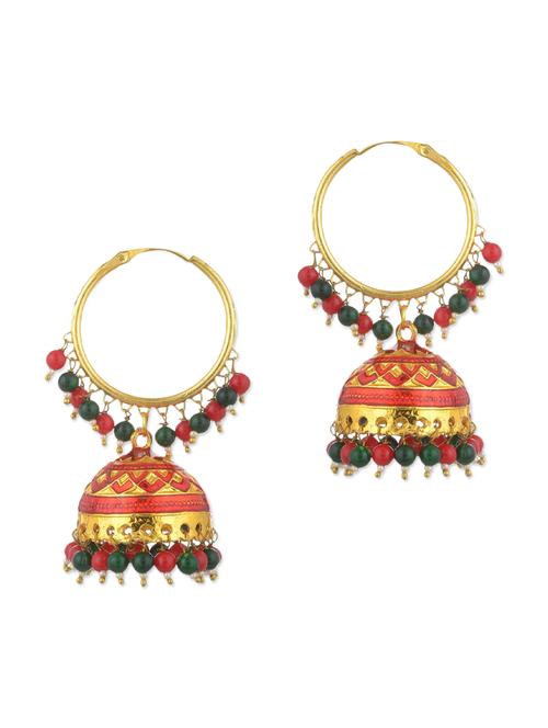 multi colored enamel balli earring - 11154956 - Very Small Image - 1