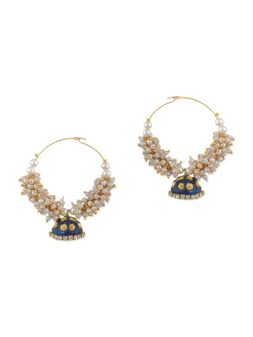 blue pearls balli earring - 11154983 - Standard Image - 1
