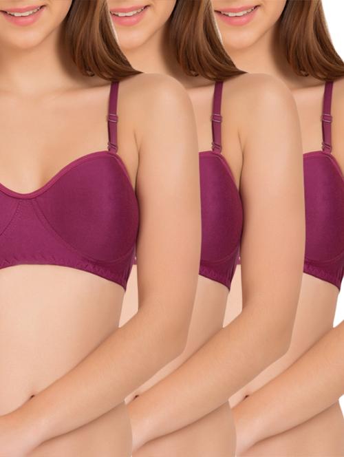purple cotton tshirt bra - 11176189 - Standard Image - 1