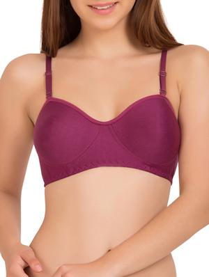 purple cotton tshirt bra - 11176189 - Standard Image - 2