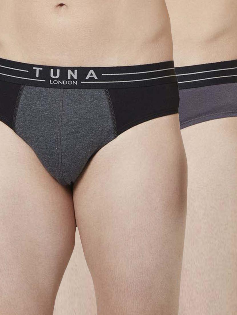 grey and black cotton brief (set of 2) - 11178397 - Zoom Image - 1