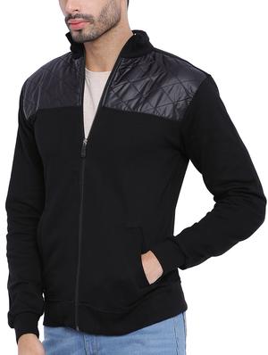 black cut & sew casual jacket - 11199229 - Standard Image - 2