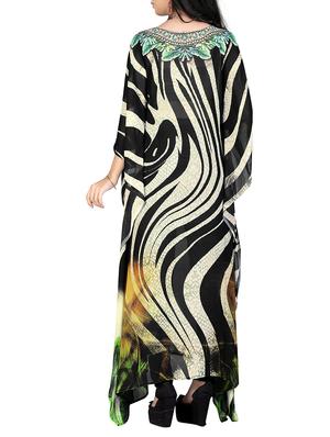 multi colored, georgette printed kaftan - 11210517 - Standard Image - 3