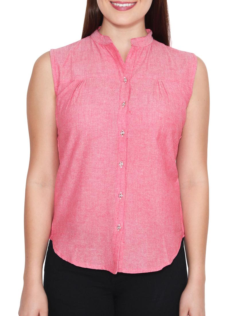 pink khadi regular shirt - 11215259 - Zoom Image - 1