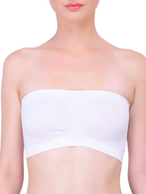 mesh back ruched tube bra - 11218380 - Standard Image - 1