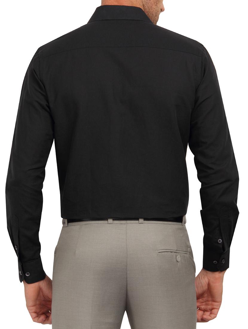 solid black cotton formal shirt - 11218416 - Zoom Image - 3