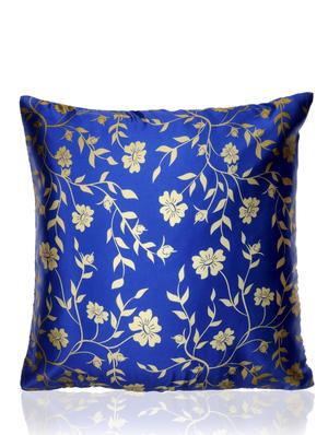 dark blue poly silk printed cushion cover (set of 5) - 11221188 - Standard Image - 2